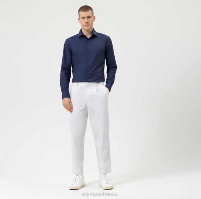 OLYMP Luxor 24/seven Modern Fit, Businesshemd, Global Kent, Marine LBD81317 Kleidung