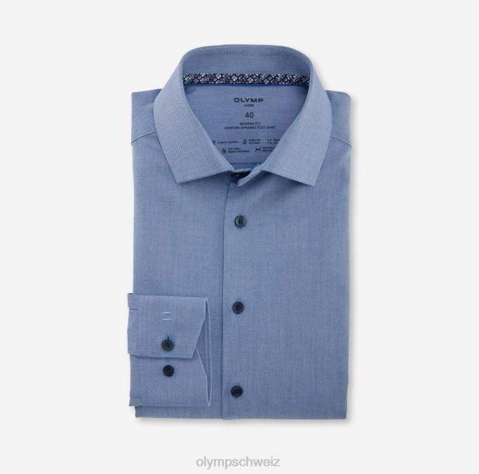 OLYMP Luxor 24/seven Modern Fit, Businesshemd, Global Kent, Royal LBD81281 Kleidung