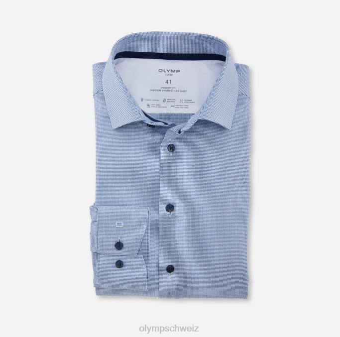OLYMP Luxor 24/seven Modern Fit, Businesshemd, Global Kent, Royal LBD8940 Kleidung