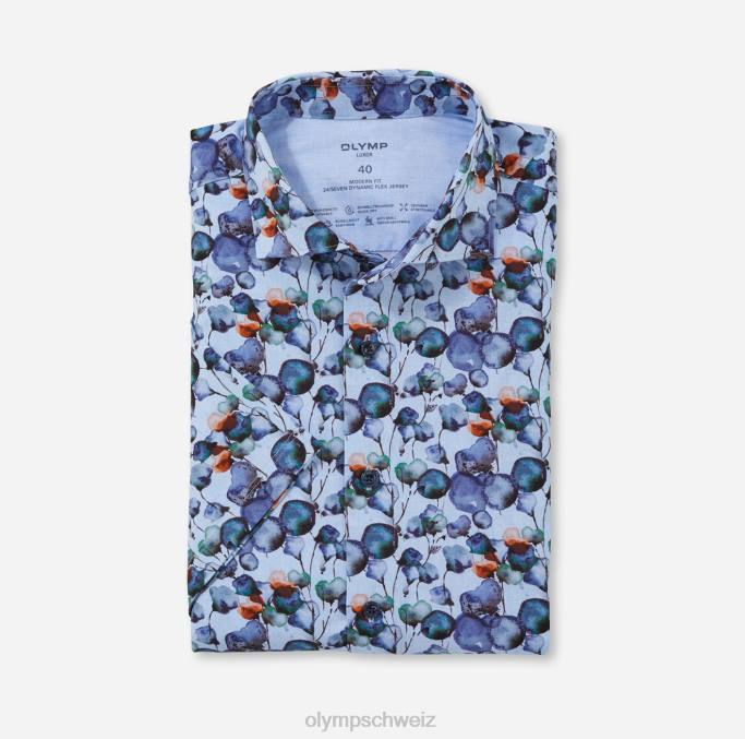 OLYMP Luxor 24/seven Modern Fit, Businesshemd, Kent, Mandarine LBD81165 Kleidung