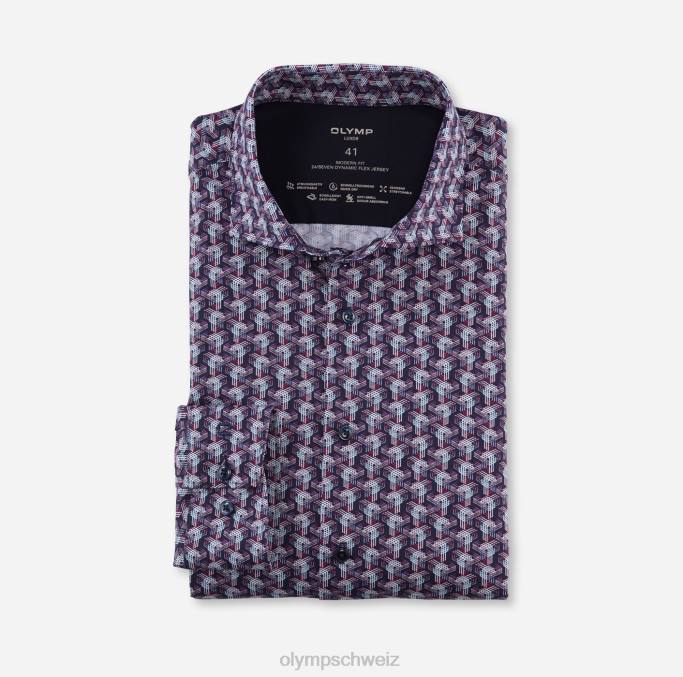 OLYMP Luxor 24/seven Modern Fit, Businesshemd, Kent, Marine LBD81084 Kleidung