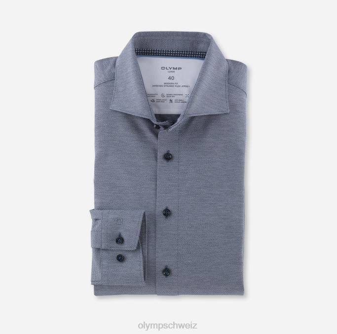 OLYMP Luxor 24/seven Modern Fit, Businesshemd, Kent, Marine LBD81085 Kleidung