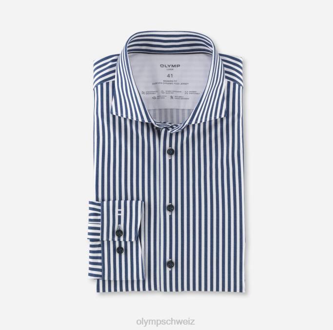 OLYMP Luxor 24/seven Modern Fit, Businesshemd, Kent, Marine LBD81174 Kleidung