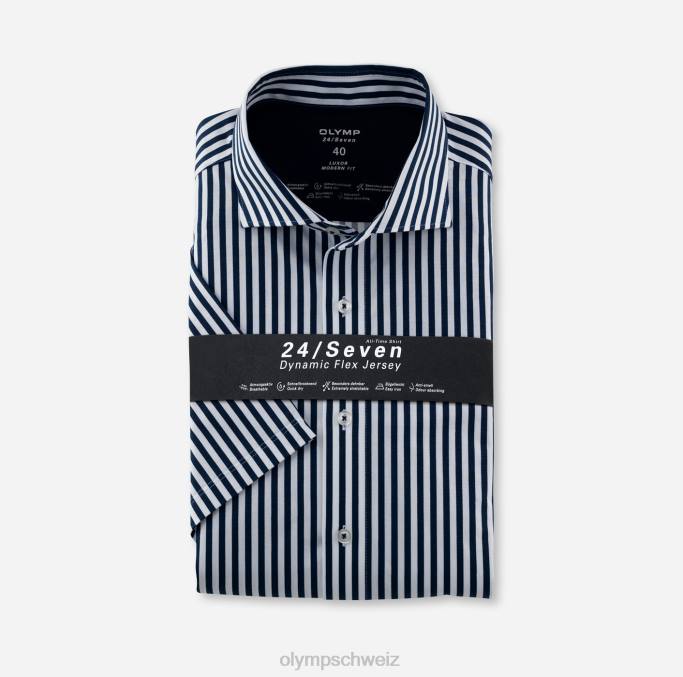 OLYMP Luxor 24/seven Modern Fit, Businesshemd, Kent, Marine LBD81364 Kleidung