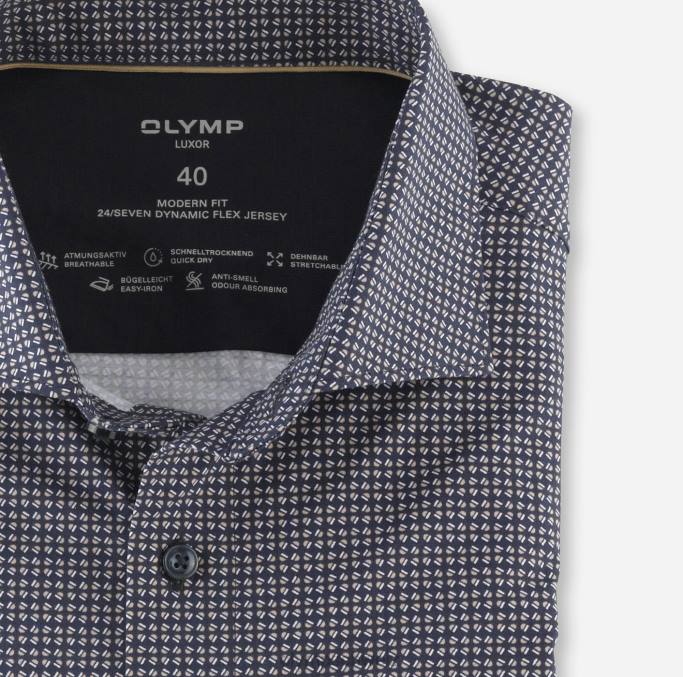 OLYMP Luxor 24/seven Modern Fit, Businesshemd, Kent, Natur LBD81098 Kleidung