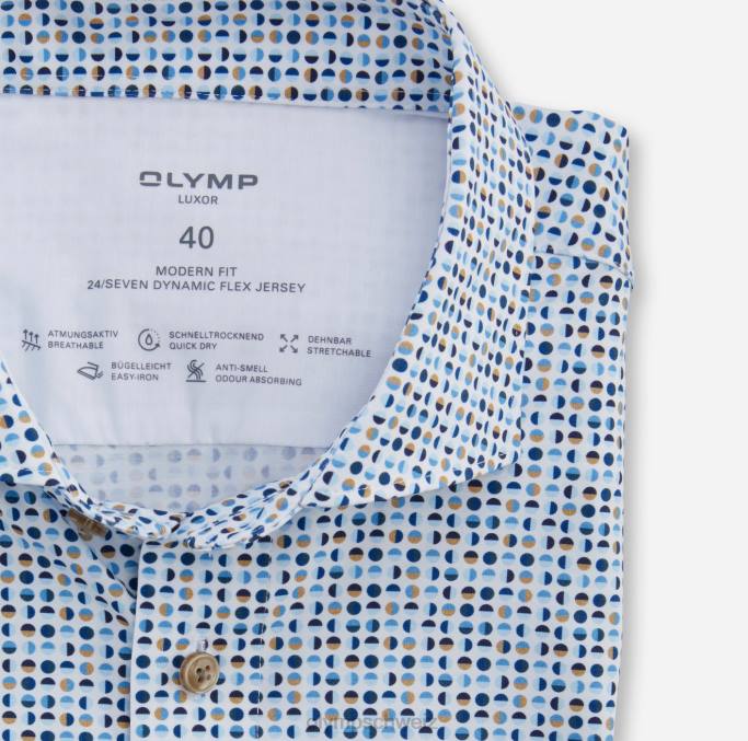 OLYMP Luxor 24/seven Modern Fit, Businesshemd, Kent, Natur LBD81126 Kleidung