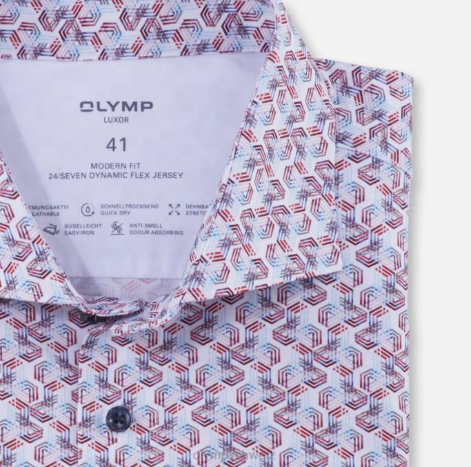 OLYMP Luxor 24/seven Modern Fit, Businesshemd, Kent, weiß LBD81079 Kleidung