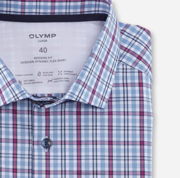 OLYMP Luxor 24/seven Modern Fit, Businesshemd, Modern Kent, Fuchsia LBD8927 Kleidung