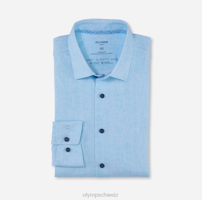 OLYMP Luxor 24/seven Modern Fit, Businesshemd, New Kent, Aqua LBD81147 Kleidung