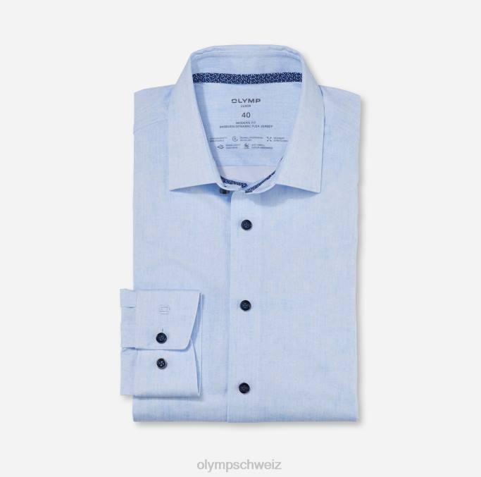 OLYMP Luxor 24/seven Modern Fit, Businesshemd, New Kent, Blau LBD81091 Kleidung