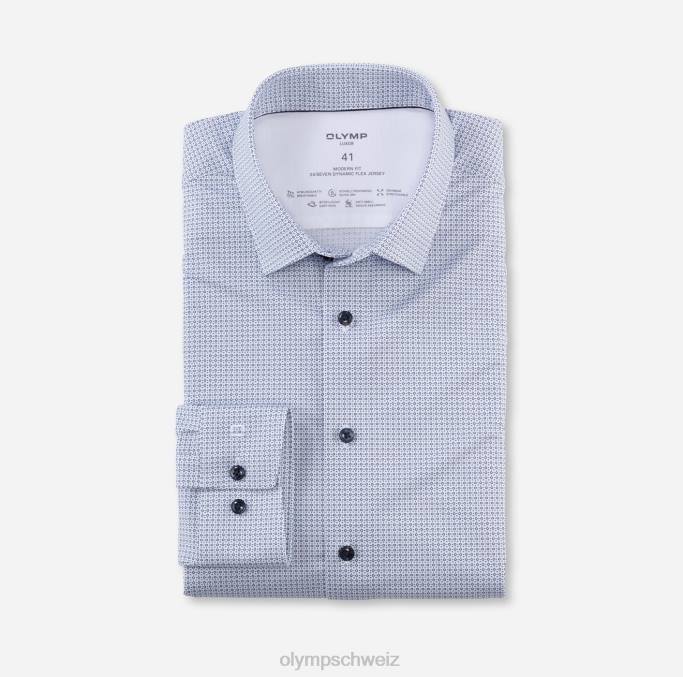 OLYMP Luxor 24/seven Modern Fit, Businesshemd, New Kent, Blau LBD81275 Kleidung