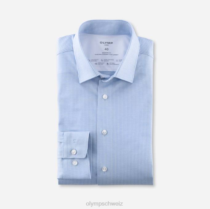 OLYMP Luxor 24/seven Modern Fit, Businesshemd, New Kent, Blau LBD81311 Kleidung