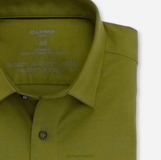 OLYMP Luxor 24/seven Modern Fit, Businesshemd, New Kent, Khaki LBD81351 Kleidung