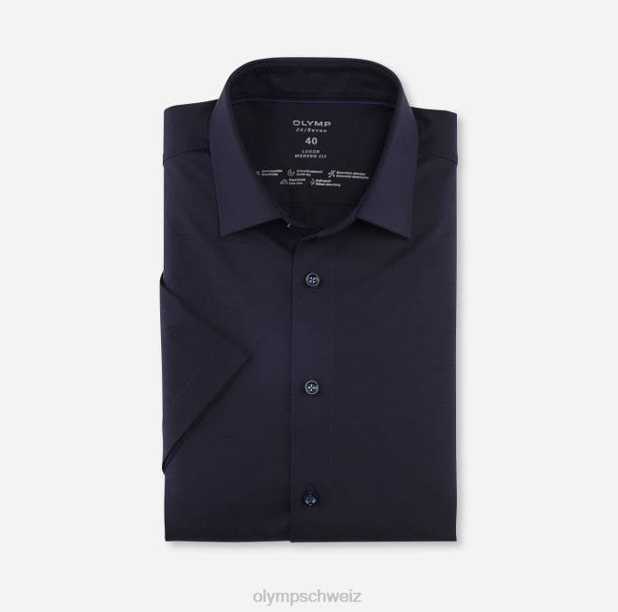 OLYMP Luxor 24/seven Modern Fit, Businesshemd, New Kent, Marine LBD8972 Kleidung