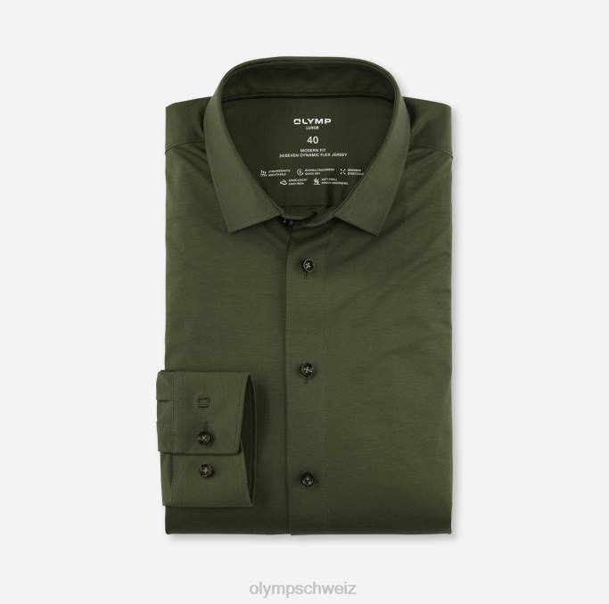 OLYMP Luxor 24/seven Modern Fit, Businesshemd, New Kent, Putty LBD8966 Kleidung