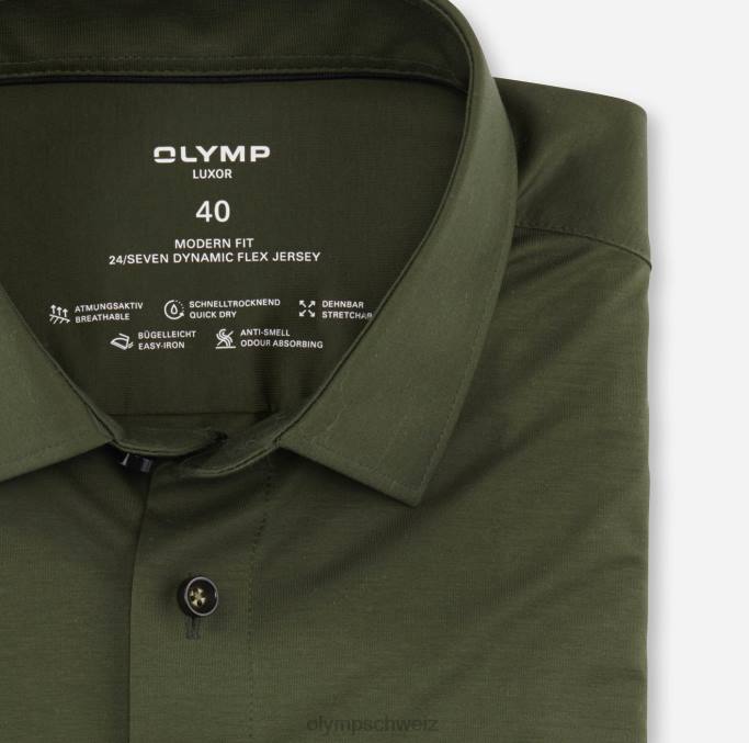 OLYMP Luxor 24/seven Modern Fit, Businesshemd, New Kent, Putty LBD8966 Kleidung