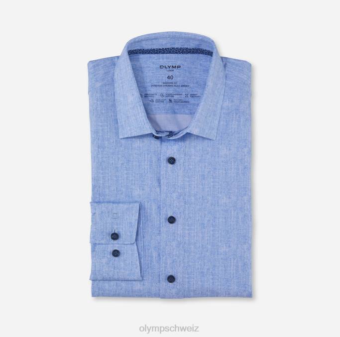 OLYMP Luxor 24/seven Modern Fit, Businesshemd, New Kent, Royal LBD81140 Kleidung