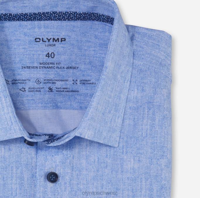 OLYMP Luxor 24/seven Modern Fit, Businesshemd, New Kent, Royal LBD81140 Kleidung