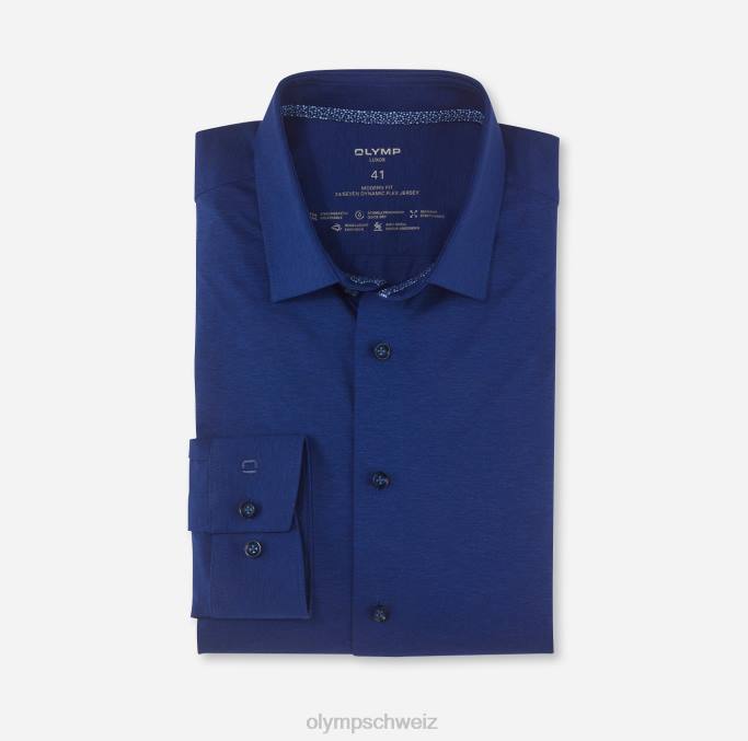 OLYMP Luxor 24/seven Modern Fit, Businesshemd, New Kent, Royal LBD81173 Kleidung