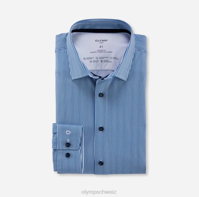 OLYMP Luxor 24/seven Modern Fit, Businesshemd, New Kent, Royal LBD8938 Kleidung