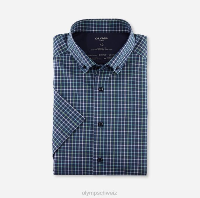 OLYMP Luxor 24/seven modern fit, Businesshemd, Button-Down, hellgrün LBD81148 Kleidung