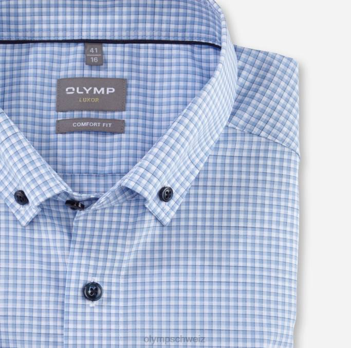OLYMP Luxor Comfort Fit, Businesshemd, Button-Down, Blau LBD81649 Kleidung