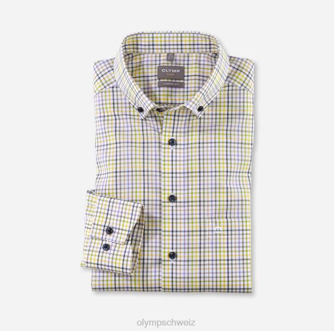 OLYMP Luxor Comfort Fit, Businesshemd, Button-Down, Limette LBD81481 Kleidung