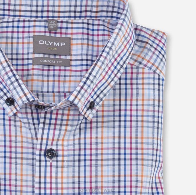 OLYMP Luxor Comfort Fit, Businesshemd, Button-Down, Orange LBD81544 Kleidung