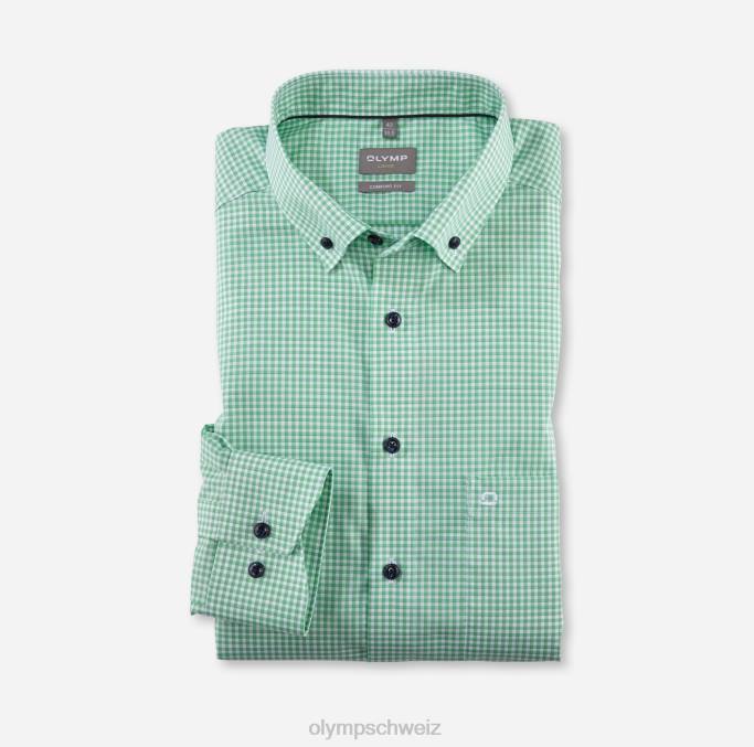 OLYMP Luxor Comfort Fit, Businesshemd, Button-Down, hellgrün LBD81601 Kleidung