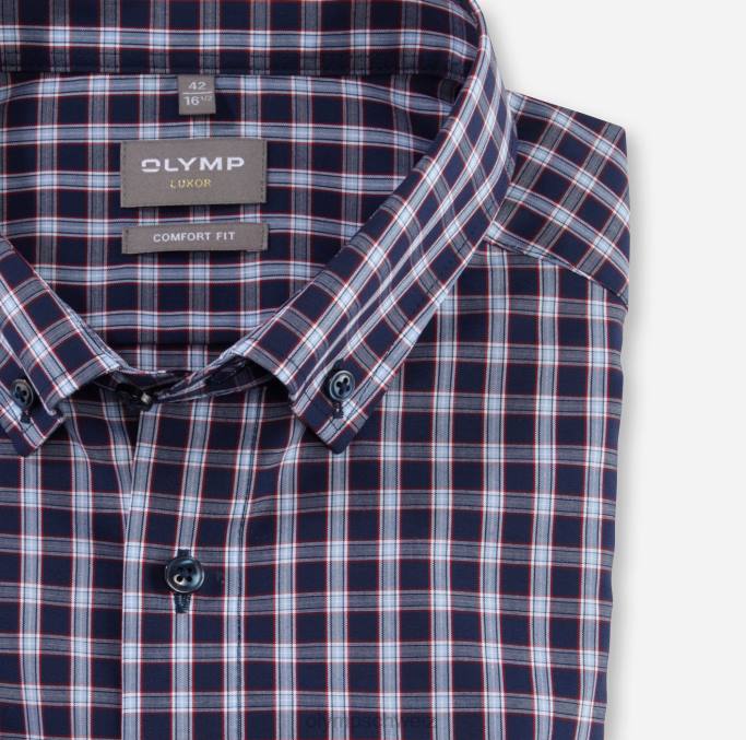 OLYMP Luxor Comfort Fit, Businesshemd, Button-Down, rot LBD81547 Kleidung