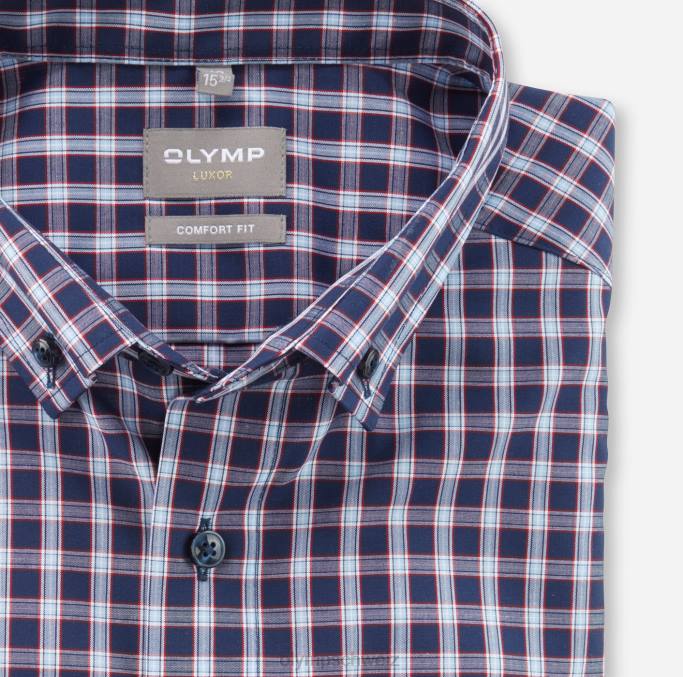 OLYMP Luxor Comfort Fit, Businesshemd, Button-Down, rot LBD81622 Kleidung