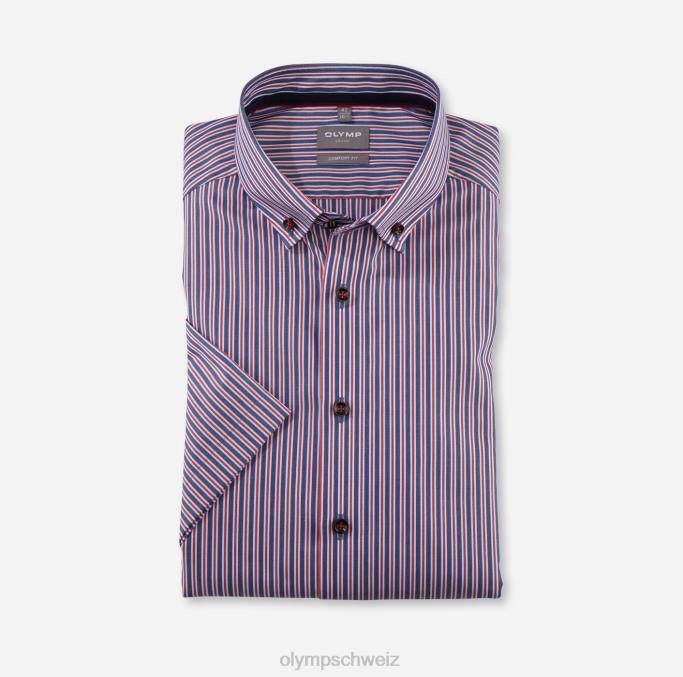 OLYMP Luxor Comfort Fit, Businesshemd, Button-Down, rot LBD81625 Kleidung