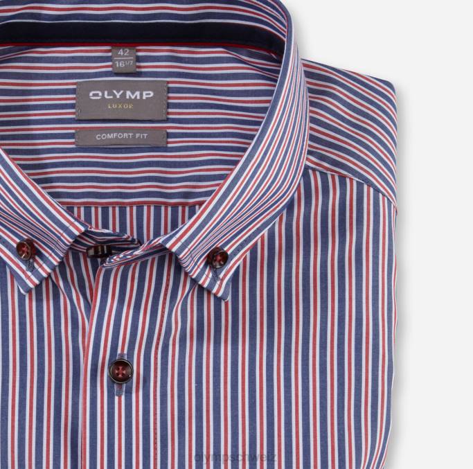 OLYMP Luxor Comfort Fit, Businesshemd, Button-Down, rot LBD81625 Kleidung
