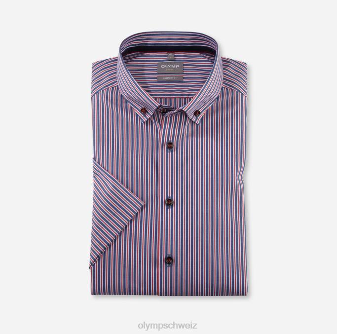 OLYMP Luxor Comfort Fit, Businesshemd, Button-Down, rot LBD81662 Kleidung
