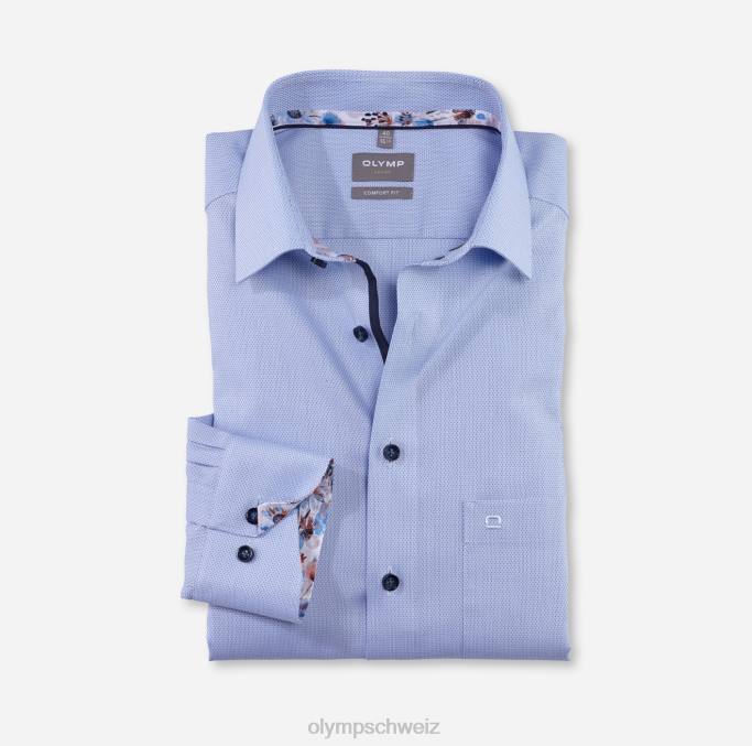 OLYMP Luxor Comfort Fit, Businesshemd, Langarm extra lang, New Kent, Bleu LBD81699 Kleidung