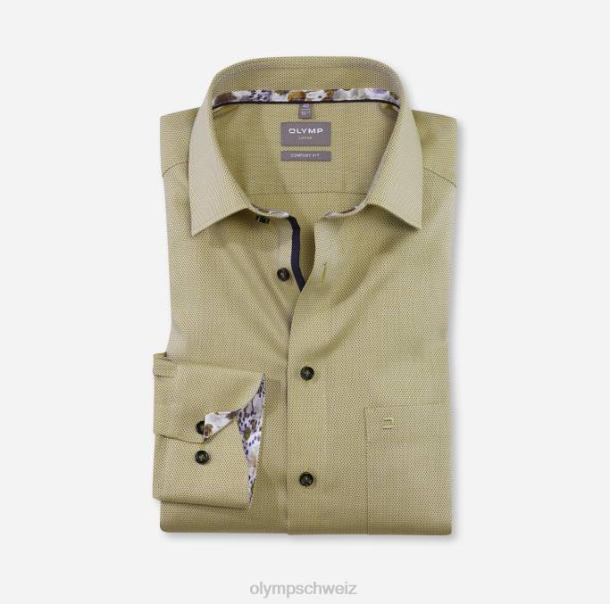 OLYMP Luxor Comfort Fit, Businesshemd, Langarm extra lang, New Kent, Limette LBD81697 Kleidung