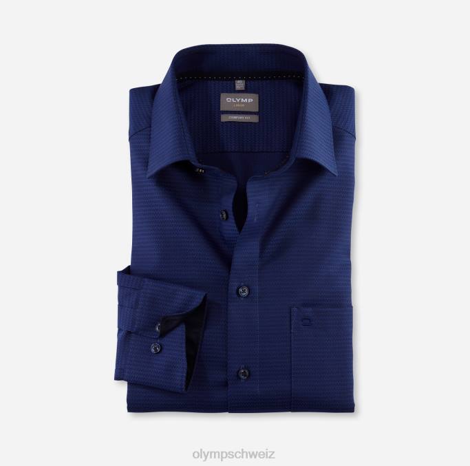 OLYMP Luxor Comfort Fit, Businesshemd, Langarm extra lang, New Kent, Marine LBD81695 Kleidung