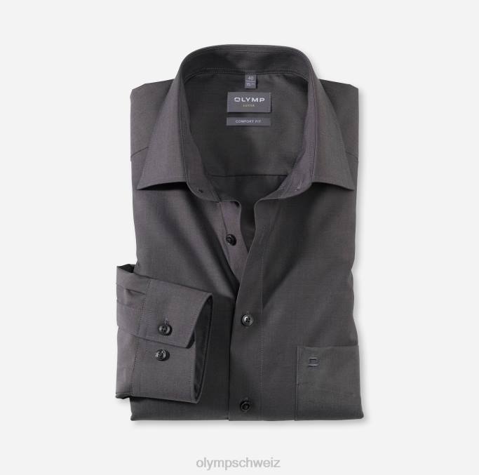 OLYMP Luxor Comfort Fit, Businesshemd, New Kent, Anthrazit LBD81684 Kleidung