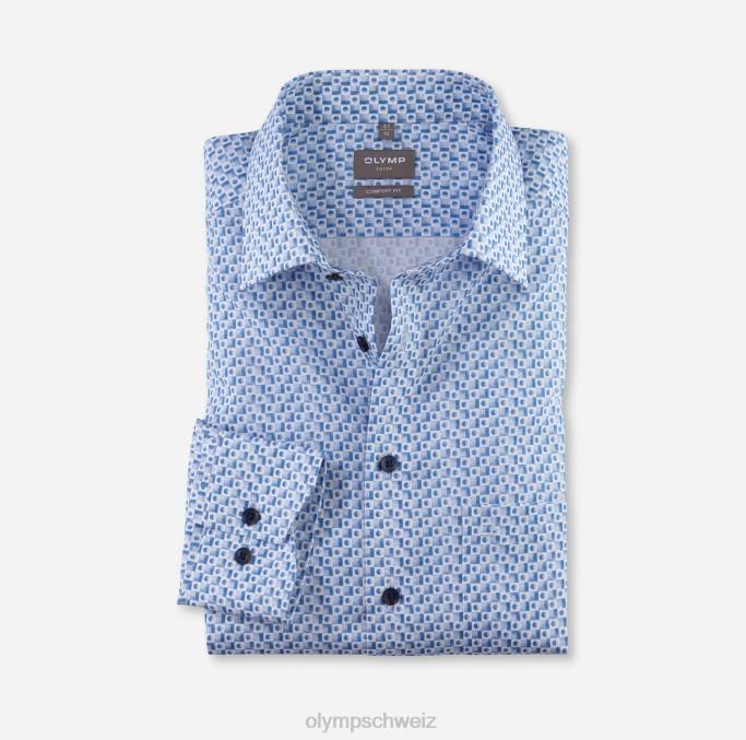 OLYMP Luxor Comfort Fit, Businesshemd, New Kent, Blau LBD81490 Kleidung