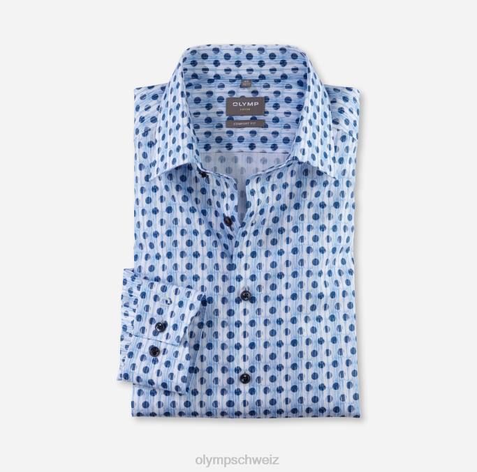OLYMP Luxor Comfort Fit, Businesshemd, New Kent, Blau LBD81519 Kleidung
