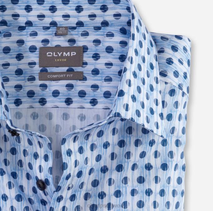 OLYMP Luxor Comfort Fit, Businesshemd, New Kent, Blau LBD81519 Kleidung