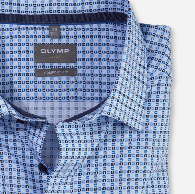 OLYMP Luxor Comfort Fit, Businesshemd, New Kent, Blau LBD81571 Kleidung