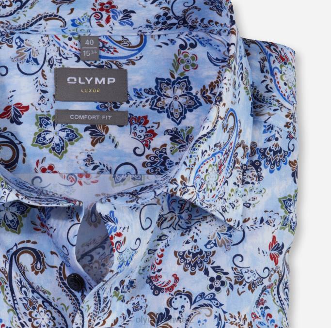 OLYMP Luxor Comfort Fit, Businesshemd, New Kent, Blau LBD81605 Kleidung