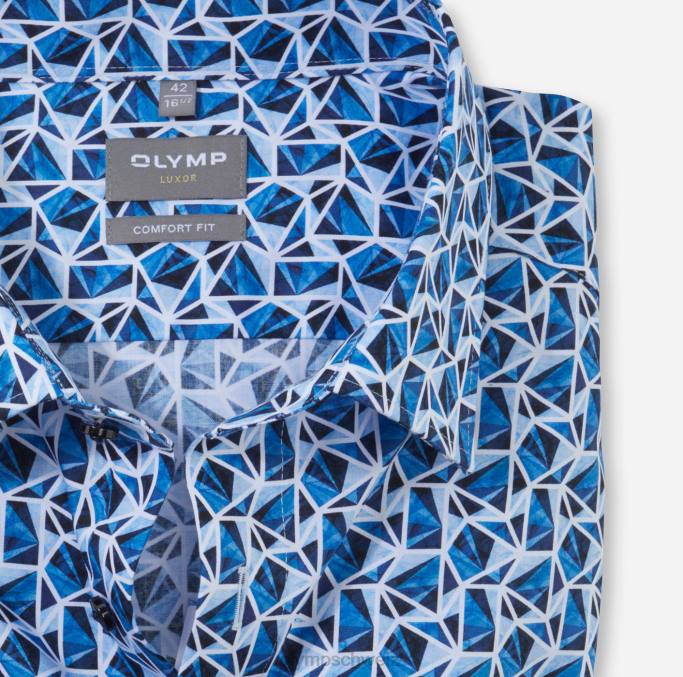 OLYMP Luxor Comfort Fit, Businesshemd, New Kent, Blau LBD81608 Kleidung