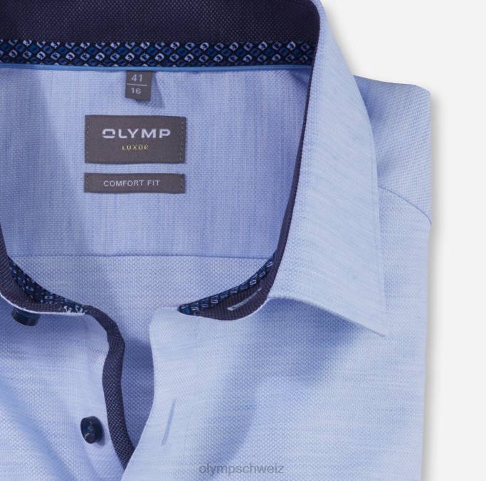 OLYMP Luxor Comfort Fit, Businesshemd, New Kent, Blau LBD81613 Kleidung