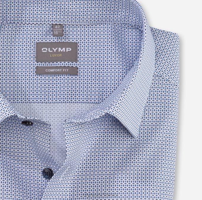 OLYMP Luxor Comfort Fit, Businesshemd, New Kent, Blau LBD81634 Kleidung