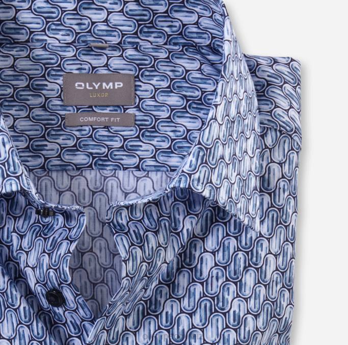 OLYMP Luxor Comfort Fit, Businesshemd, New Kent, Blau LBD81656 Kleidung