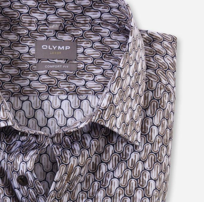 OLYMP Luxor Comfort Fit, Businesshemd, New Kent, Braun LBD81620 Kleidung
