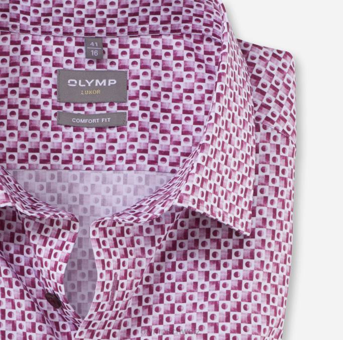 OLYMP Luxor Comfort Fit, Businesshemd, New Kent, Fuchsia LBD81591 Kleidung