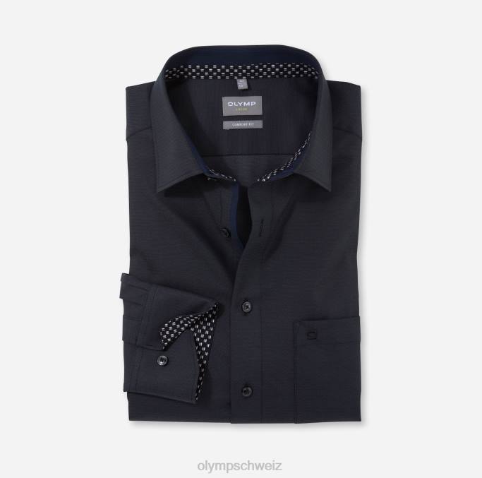 OLYMP Luxor Comfort Fit, Businesshemd, New Kent, Graphit LBD81598 Kleidung